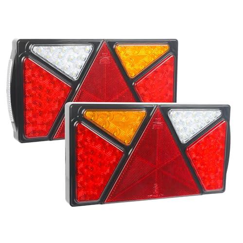 Yinaolan 2 Pezzi Luci Per Rimorchio, Universale 12V/24V Impermeabile Per Indicatori Di Direzione, Freni, Coda, Retromarcia, Fendinebbia E Riflettori Con Cavo Di 45 cm