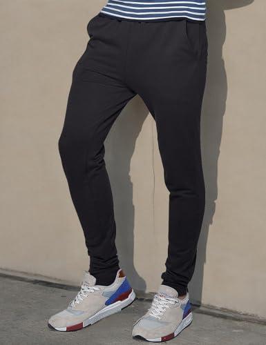 Pantaloni Sportivi da Uomo con Elastico in Vita, Grigio Scuro, S