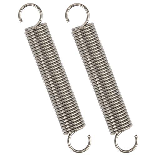 GUNGY Molle a Trazione 100mm Molla di Trazione Doppio Gancio in Acciaio Inossidabile Diametro Filo 2mm Diametro Esterno 16mm Tiro 8,8kg 2 Pezzi