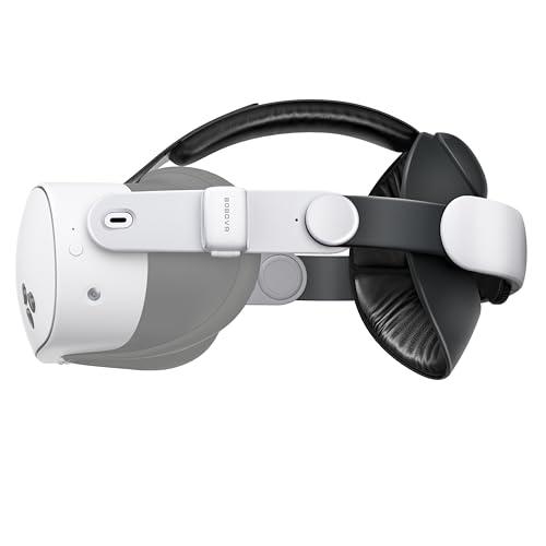 BOBOVR E3 Cinturino per Testa,Compatibile con Quest 3/Quest 3S Accessori,Sistema di Bilanciamento Posteriore, Blocco di Peso Regolabile da 70g