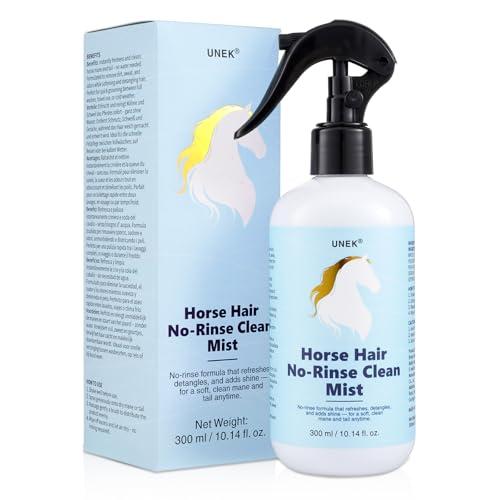 Spray Pulitore Senza Risciacquo per Criniera & Coda di Cavallo – Formula Spray per Toelettatura Rapida, Snodatura, Morbidezza & Lucentezza, Detergente Senz'Acqua per Pelo Equino, 300ml