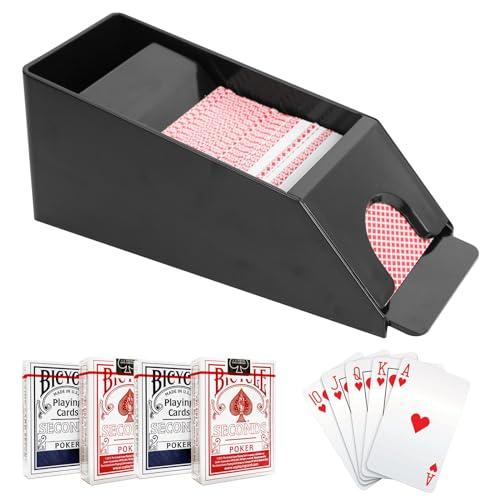 YUNYODA Blackjack Dealing Shoe, slitta per carte da gioco, dispenser di carte per 4 mazzi blackjack giochi poker accessori