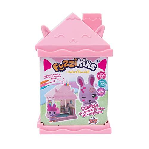 Grandi Giochi - Fuzzikins I Colora Cuccioli CASETTE, La Camera da Letto del Coniglietto, cuccioli da colorare, lavare e ricolorare - FUZ00003