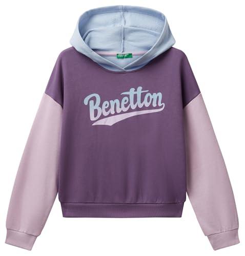 United Colors of Benetton Maglia C/CAPP. M/L 3J68C204W Felpa con Cappuccio, Multicolor, 120 cm Bambina