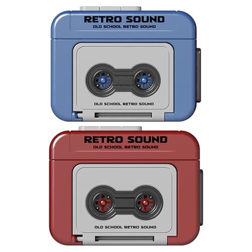 ZHUMCCY 2 Pezzi Keychain A Ciondolo Box Musicale, Pendente Portachiavi Del Registratore Vintage Decorazione Portachiavi Per Zaini, Borse, Telefoni