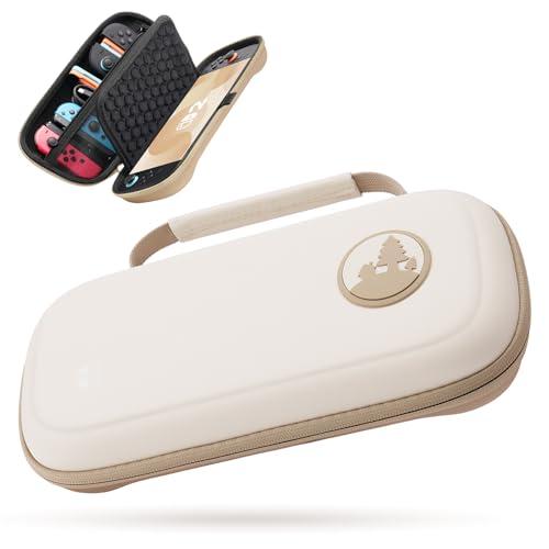 Custodia per Nintendo Switch 2 2025, Design Ammortizzante a Nido d'ape Migliorato, Borsa Rigida da Viaggio per Console Nintendo Switch 2 e Accessori, 10 Slot per Schede di Gioco (Beige)