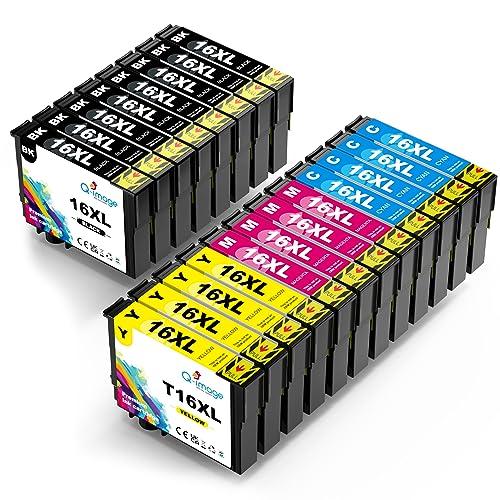Q-image Compatibili Cartucce d'inchiostro Sostituzione per Epson 16XL 16 XL per Epson Workforce WF-2510 WF-2630 WF-2650 WF-2760 WF-2530 WF-2520 WF-2540 WF-2750 WF-2660 (20-Pezzi)