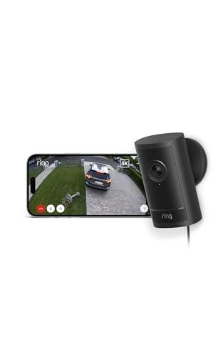 Ring Videocamera esterna Pro Plug-In (Outdoor Camera Pro, ultimo modello) | Videocamera di sicurezza | Retinal 4K, zoom 10x | Prova gratuita di 30 giorni piano d'abbonamento Ring