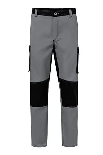 Velilla 103020B; Pantaloni Bicolore Multitasche; Colore Grigio e Nero; Taglie Europee 48; Taglie Italiane 52