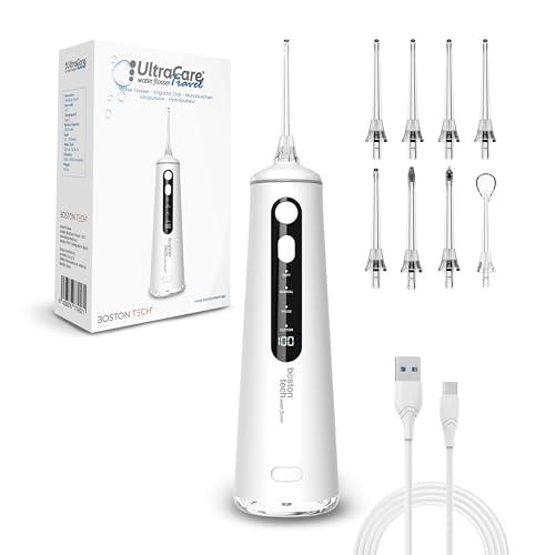 Idropulsore orale portatile UltraCare, professionale senza fili con 8 ugelli e 4 modalità, impermeabile IPX7, 300 ml, ricaricabile tramite USB-C per la pulizia dei denti, uso domestico e in viaggio