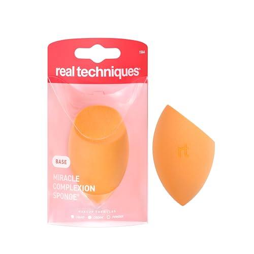 Real Techniques Miracle Complexion Sponge, spugna da trucco, per fondotinta liquido e in crema, offre una copertura da leggera a media,1 confezione