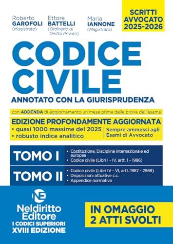 Codice Civile annotato con la giurisprudenza per l'Esame di avvocato 2025-2026 in 2 tomi