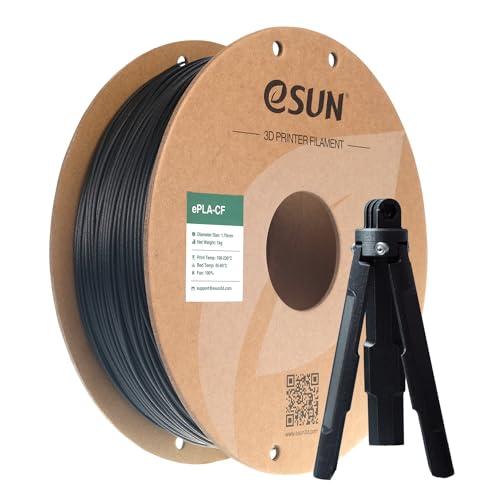 eSUN Filamento PLA-CF 1,75 mm, Fibra di Carbonio, 1 kg (2,2 libbre), Materiale di Stampa 3D per Stampante FDM 3D