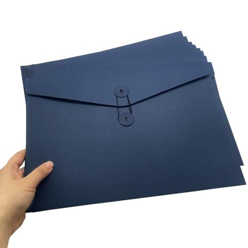 iNelihoo 10 buste in carta kraft formato A5, portfolio, cartellette per documenti, con chiusura a cordoncino, tasche a portafoglio, sacchetti per documenti, custodia per documenti, borsa organizer per