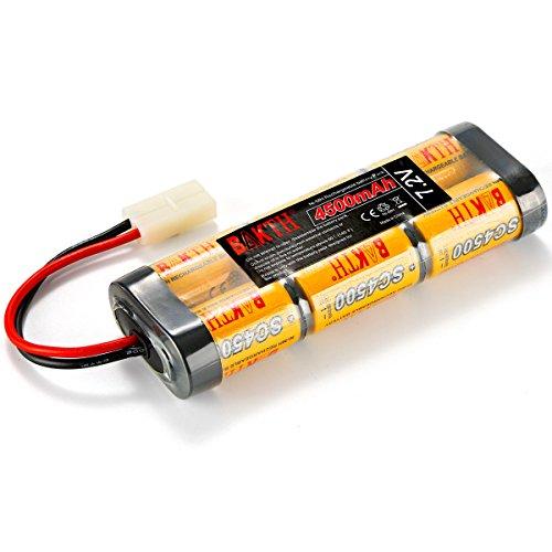 BAKTH Batteria da 7.2V 4500 mAh NiMH RC Racing Pack per modellini di Automobili, Aerei, Robot (Giocattolo), Batteria RC ad Alte Prestazioni + Coaster Come Regalo
