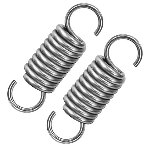 GUNGY Molle a Trazione 50mm Molla di Trazione Doppio Gancio in Acciaio Inossidabile Diametro Filo 2,5mm Diametro Esterno 16mm Tiro 19kg 2 Pezzi