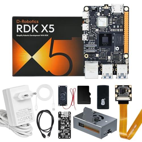 Yahboom AI Large Language Model 10 Tops Development Board Kit, RDK X5 Development Board with Aluminum Alloy Housing, MIPI HD Camera, Suitable for AI Visual Recognition (8GB, AI Large Model Kit)