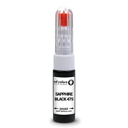 SD COLORS Zaffiri nero 475 compatibile con BMW New Touch Up Paint Pen Kit di riparazione 20 ML GRAFFIO SPAZZOLA COLORE CODE 475 Zaffiri NERO