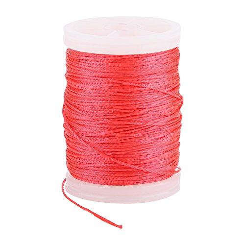 KIMISS Corda per Bcy Filo per Servire Fibra di Nylon 400D 120M Corda in Nylon Resistente Filo per Servire Corda per Forniture per Tiro con L'Arco (Nero Bianco) (Rosso)