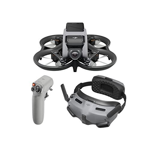 DJI Avata Explorer Combo - Drone FPV con fotocamera, quadricottero UAV, video stabilizzati in 4K, FOV di 155°, freno d’emergenza e volo stazionario, nuovo RC Motion 2 e visore Goggles Integra