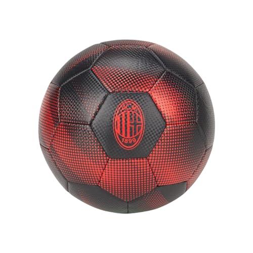 AC Milan Pallone da Calcio, per Partite e Allenamento, Nero (Logo Rosso), Taglia 5