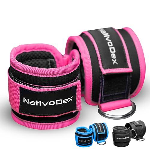 Cavigliere Palestra (2 Pezzi) - Cavigliere Cavi Palestra - Cinghie per Caviglia per Donna - Cavigliera Sportiva Regolabile - Adatto per di Allenamento Glutei e Esercizi Gambe con Cavi