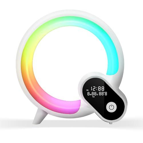 Sunrise - Sveglia con luce di risveglio, con simulazione dell'alba, controllo tramite app, altoparlante Bluetooth, lampada d'atmosfera per il sonno musicale per bambini e persone pesanti
