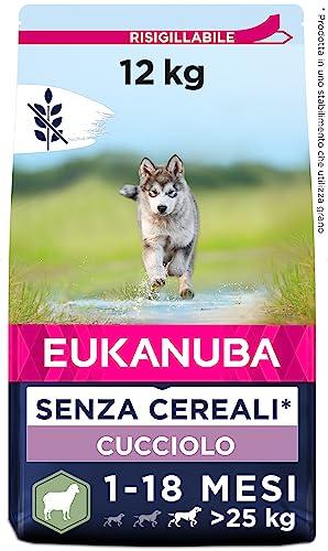 EUKANUBA Grain Free cibo per cani per cuccioli di taglia grande, ricco di agnello 12 kg