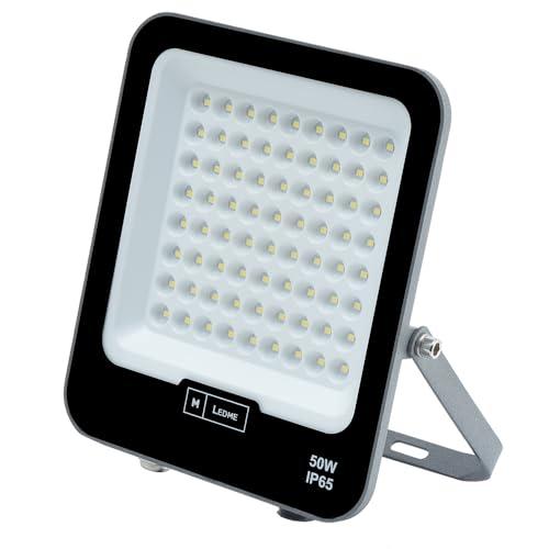 M Ledme - Faretto Proiettore Led Napoli Plus 50W, 6.000 lumen, IP65 dimmerabile, Colore Luce Neutra (4500k), illuminazione esterna, uso per giardino, cortili, parcheggio, hotel, navi ecc. LM6808