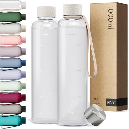 KIVY Borraccia Tritan (crema trasparente, 1000 ml)