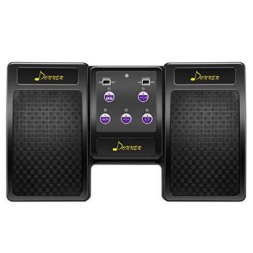 Donner Pedale Voltapagina Bluetooth Ricaricabile per Tablet, Nero