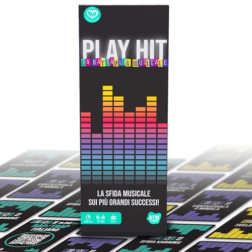 ATM Gaming PLAY HIT - Gioco da Tavolo Musicale - Blind Test, Karaoke e Quiz per Feste - 2 a 10 Giocatori - Divertente, Dinamico e a Squadre - Perfetto per Serate, Famiglie e Amici - Italiano