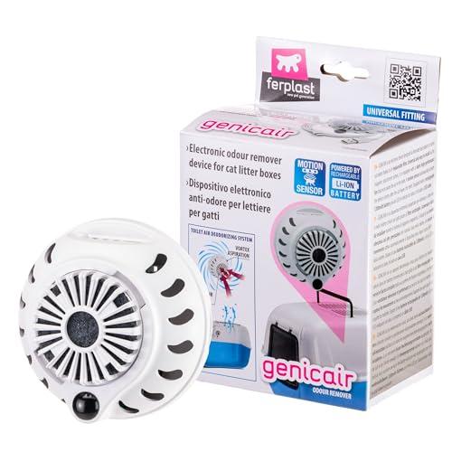 Ferplast Deodorante Lettiera Gatto con Sensore di Movimento, Ultra Silenzioso, Programmazione Smart, Fissaggio Magnetico, Ricaricabile con USB, Filtro Elimina Odori Incluso – Per Lettiere Chiuse