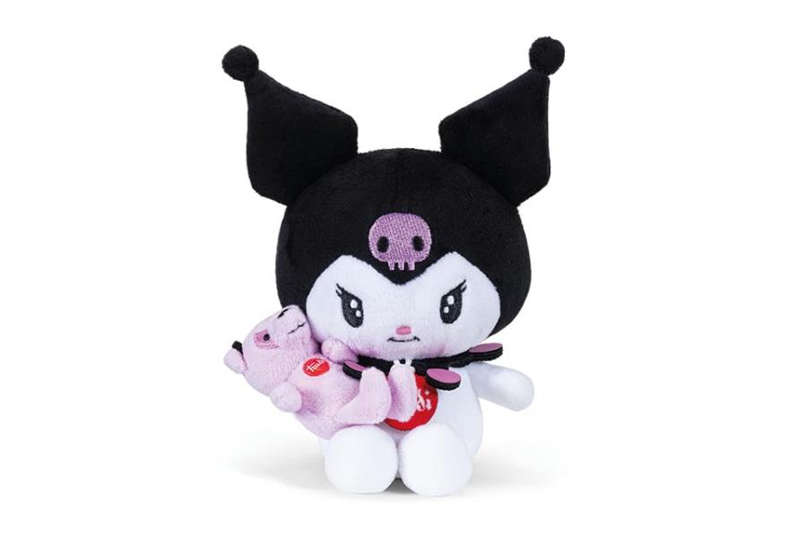 Trudi Kuromi e l'amico Orso Ettore | Peluche, Idea Regalo, Kuromi Anniversary | 30x36x39 cm Taglia M | Hello Kitty And Friends | Modello 25046