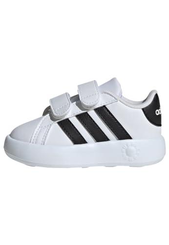 adidas Unisex - Bimbi 0-24 Grand Court 2.0 Shoes Kids, Cloud White / Core Black / Cloud White, 23 EU