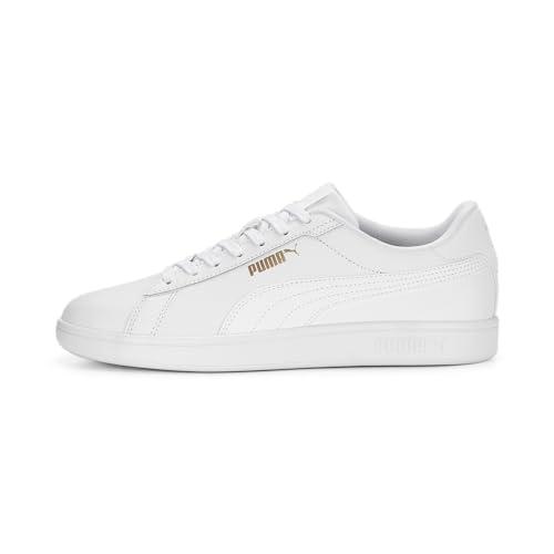 PUMA Smash 3.0 L, Scarpe da Ginnastica Unisex-Adulto, Multicolore White White Gold, 38.5 EU