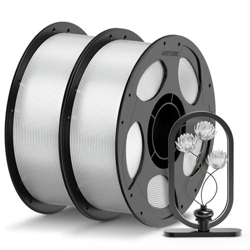 ANYCUBIC Filamento PETG 1,75 mm, Filamento per Stampante 3D Robusto e Durevole, Traslucido e Vibrante, Adatto Alla Maggior Parte Delle Stampanti FDM, 2KG Trasparente