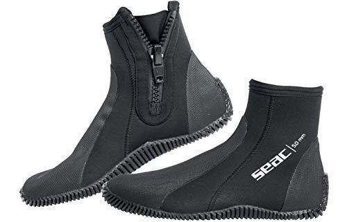SEAC Regular, Calzari da Subacquea in Neoprene 5 mm con Suola Semi Rigida e Protezioni su Tallone e Collo del Piede