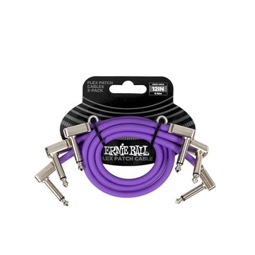 Ernie Ball Cavo patch Flex da 30 cm - Viola - Confezione da 3
