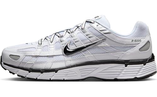 NIKE P-6000, Sneaker Uomo, White Black Metallic Silver Black, 43 EU