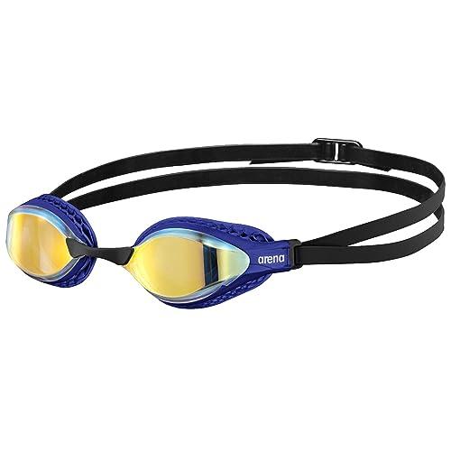 ARENA Cobra Core Swipe Mirror Occhialini Nuoto da Gara Unisex Adulto, Occhialini Piscina con Lenti a Specchio Curve, Anti-Appannamento, Protezione UV, 5 Ponti Nasali Intercambiabili