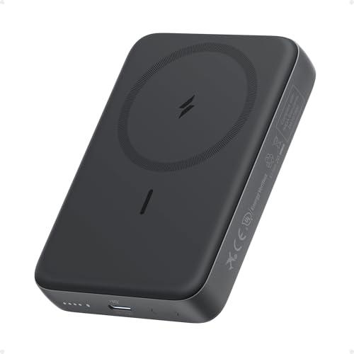 Anker Power Bank Magsafe 10000 mAh, Caricatore Portatile Wireless Compatto e Resistente, con Ricarica Rapida fino a 30 W, per iPhone 17 Pro Max/Serie 16-12, AirPods e altri dispositivi(Nero)