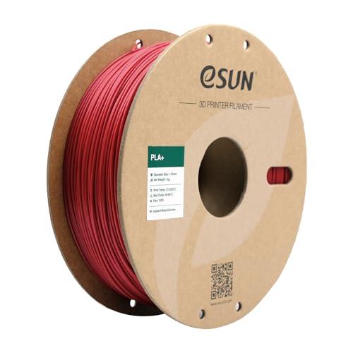 eSUN Filamento PLA+ 1.75mm, Filamento per Stampante 3D PLA Plus, Precisione Dimensionale +/- 0.03mm, Bobina da 1kg (2.2 libbre) Filamento per Stampa 3D per Stampanti 3D, Rosso Fuoco