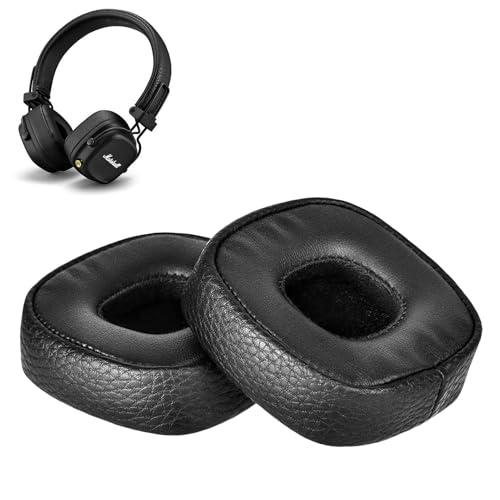 1 Paia Cuscinetti Cuffie per Marshall Major III, Cuscinetti Auricolari di Ricambio Major 3 Wired/Wireless, Memory Foam Protein Leather (nero)
