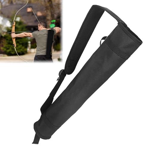 Tokaneit Borsa da Tiro con L'arco Portatile, Regolabile, All'aperto, da Caccia, in Nylon per Archery, Target Shooting, Hunting, Target Practice, Nero, 48,2 cm, 20 frecce