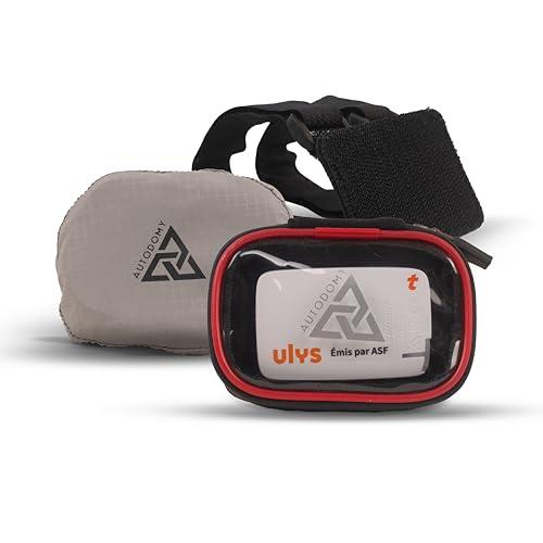 Autodomy Porta telepas Moto Impermeabile 9.4x6.8 cm | Portatelepas per Moto Risparmia Tempo al Casello | Astuccio telepas Slim in Neoprene Installazione Rapida e Semplice