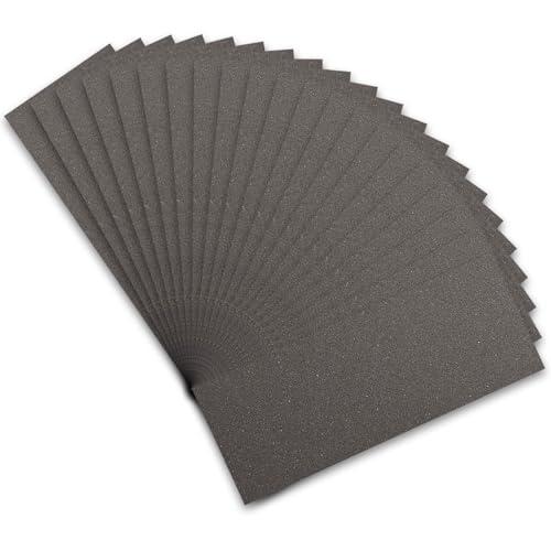 STEBRUAM Carta Abrasiva 21 Pezzi Kit, Carta Vetrata per Legno in Grane 400 Grinta, Sandpaper Carta Vetro Impermeabile Levigatura a Secco e Umido