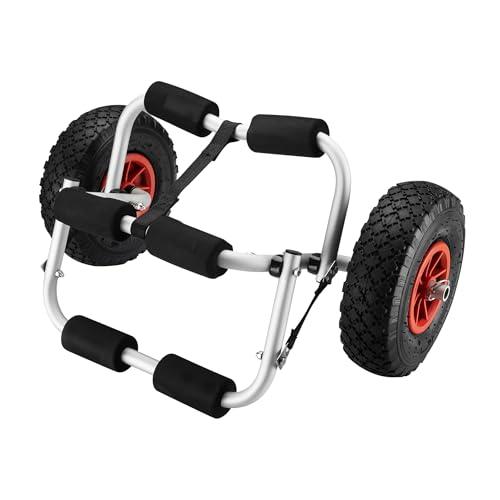 Wiltec Carrello da Trasporto Pieghevole per Kayak in Alluminio Max 45 kg per Canoe e Simili imbarcazioni