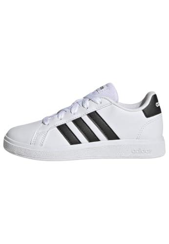 adidas Unisex - Bambini e ragazzi Grand Court Lifestyle Tennis Lace-Up Shoes, Cloud White / Core Black / Core Black, 32 EU