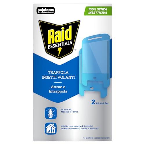 Raid Essentials Trappola Insetti Volanti Antimosche e Moscerini 2 Ricariche